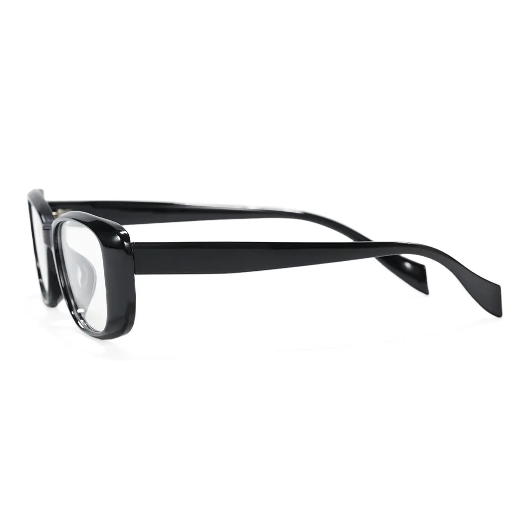 Side view of Xena y2k cat eye tr90 eyeglasses CR0332601 in black