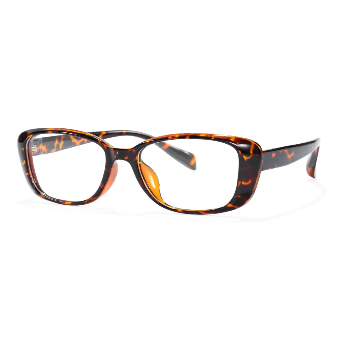 Angle view of Xena y2k cat eye tr90 eyeglasses CR0332601 in tortoise