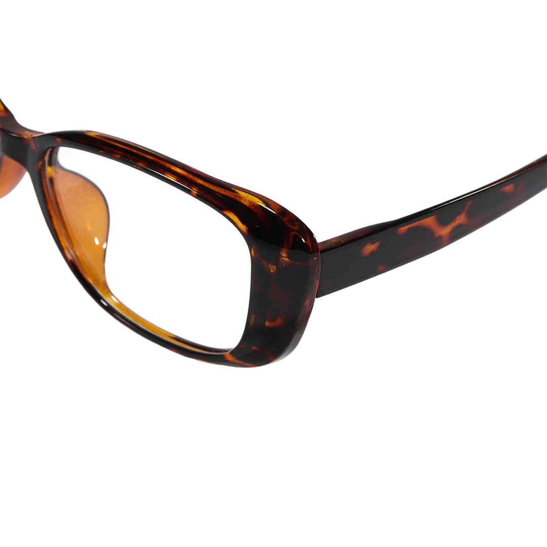 End piece detail of Xena y2k cat eye tr90 eyeglasses CR0332601 in tortoise