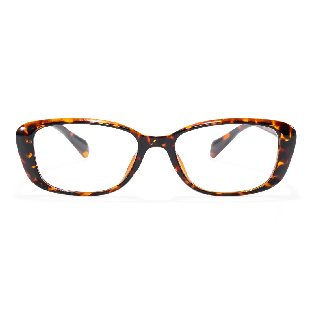 Front view of Xena y2k cat eye tr90 eyeglasses CR0332601 in tortoise