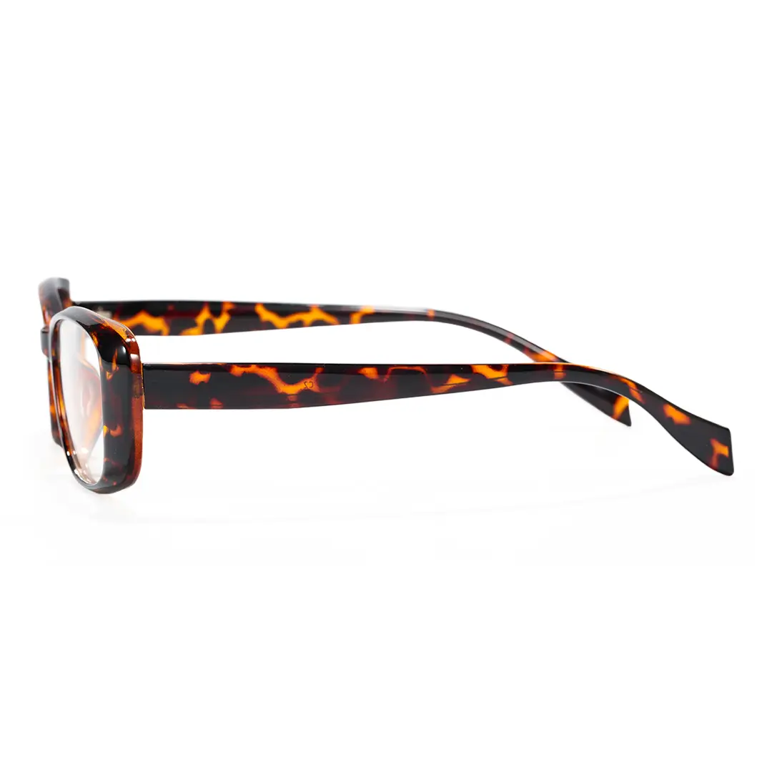 Side view of Xena y2k cat eye tr90 eyeglasses CR0332601 in tortoise