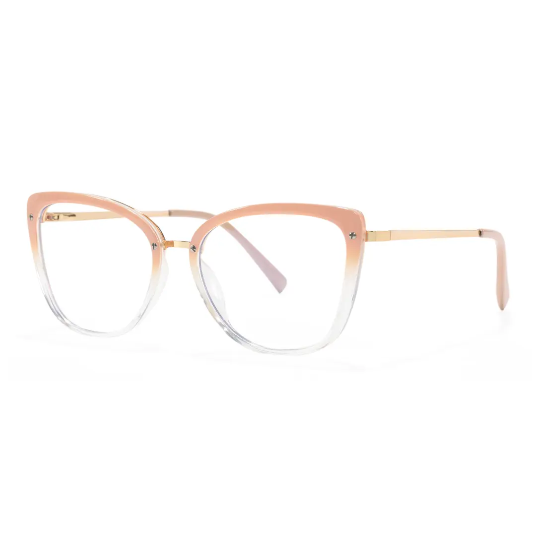 Angle view of Boost cat eye tr90 eyeglasses CR0342302 in gold
