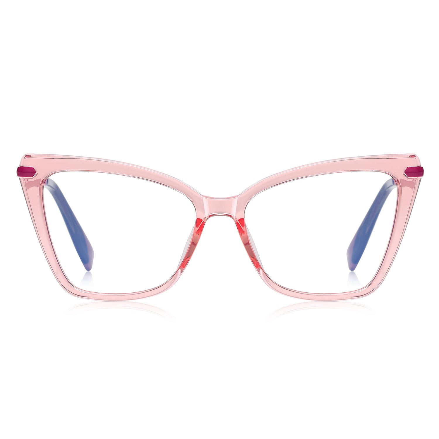 Front view of Bexe cat eye tr90 eyeglasses CR0362302 in pink