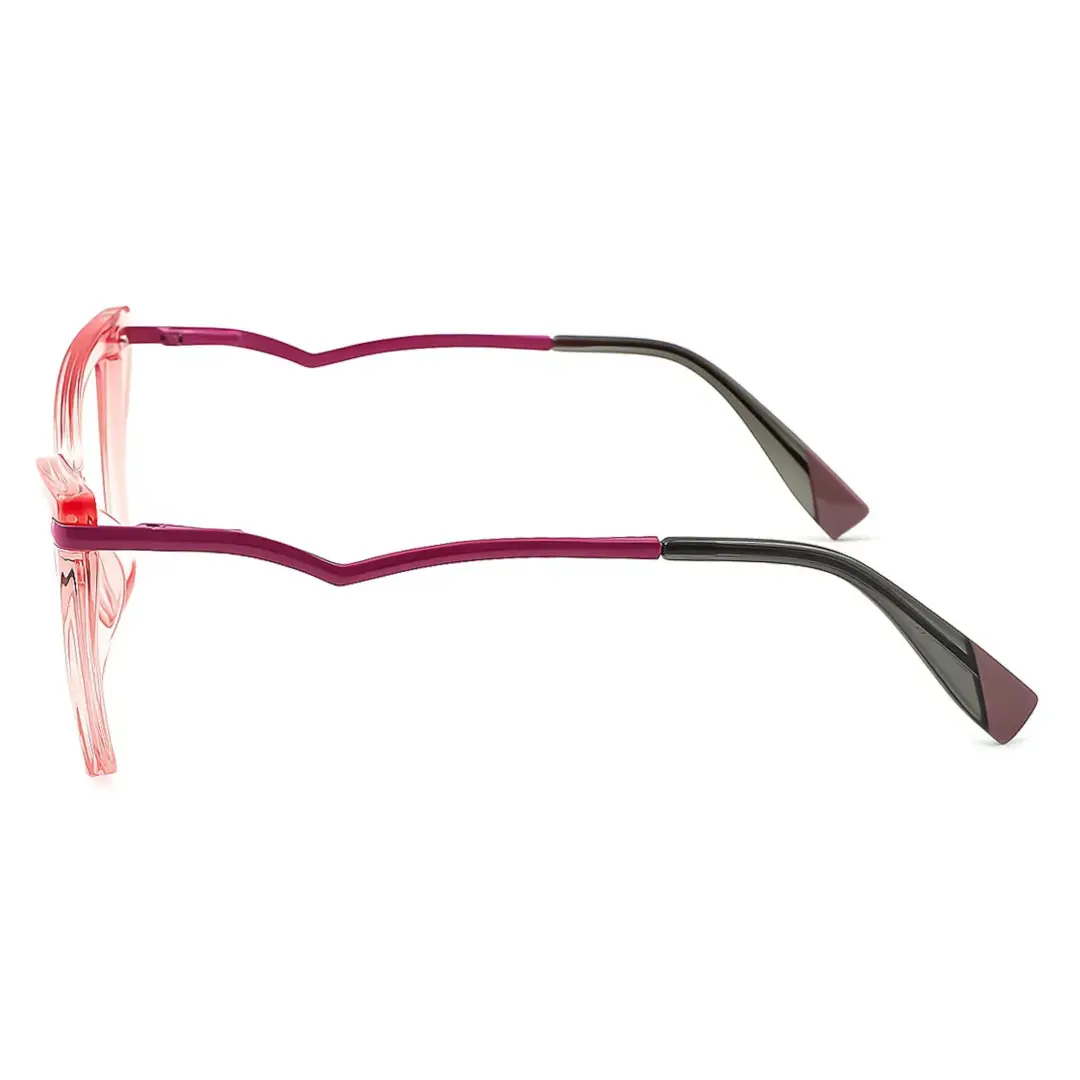 Side view of Bexe cat eye tr90 eyeglasses CR0362302 in pink