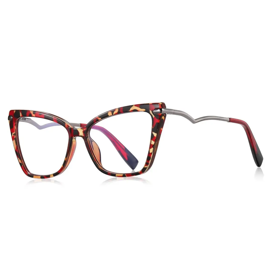 Angle view of Bexe cat eye tr90 eyeglasses CR0362302 in tortoise