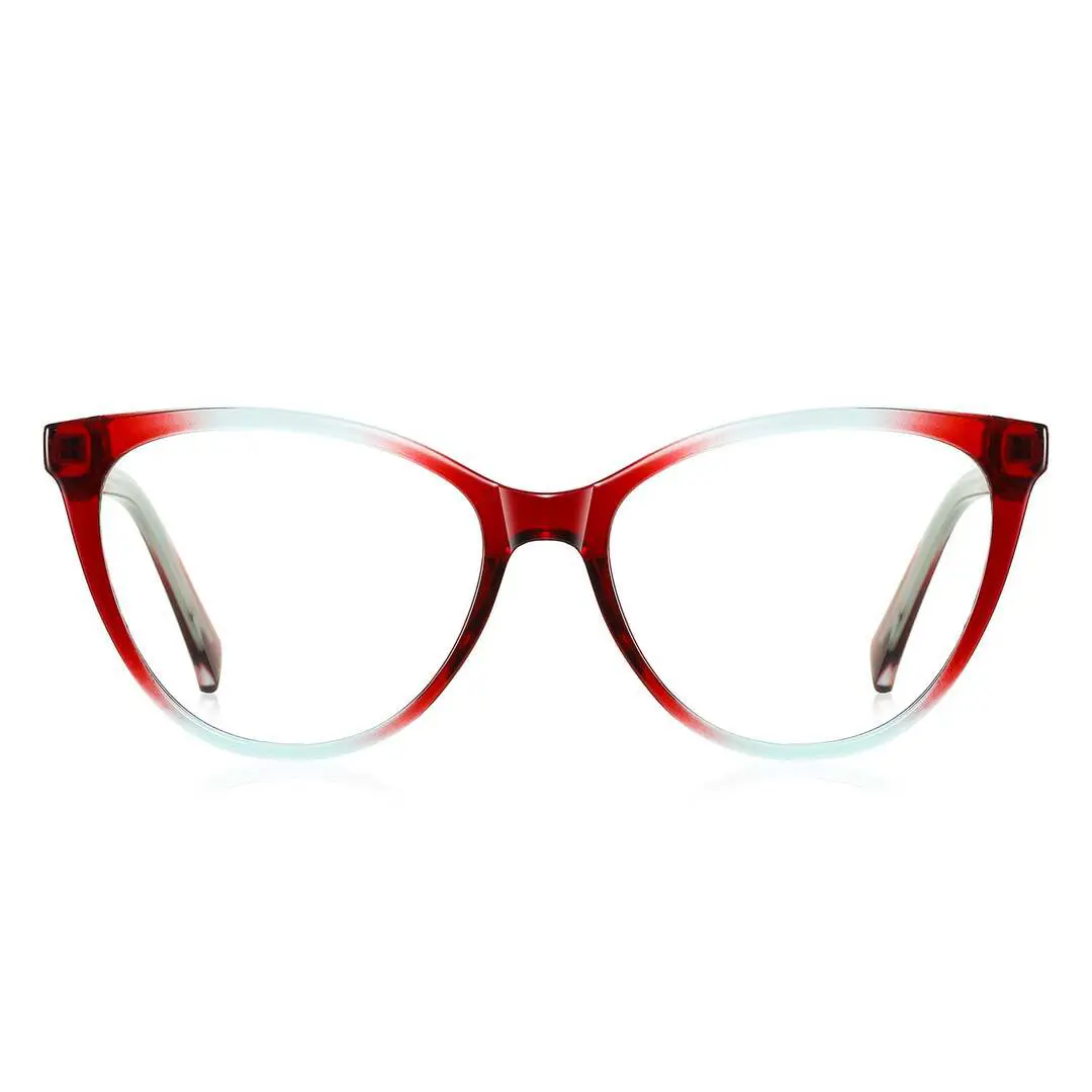Front view of Bace cat eye tr90 eyeglasses CR0372302 in red