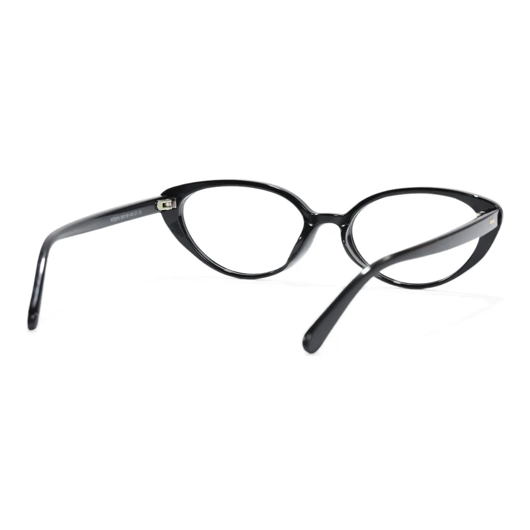 Back view of Petra office siren cat eye tr90 eyeglasses CR0382601 in black