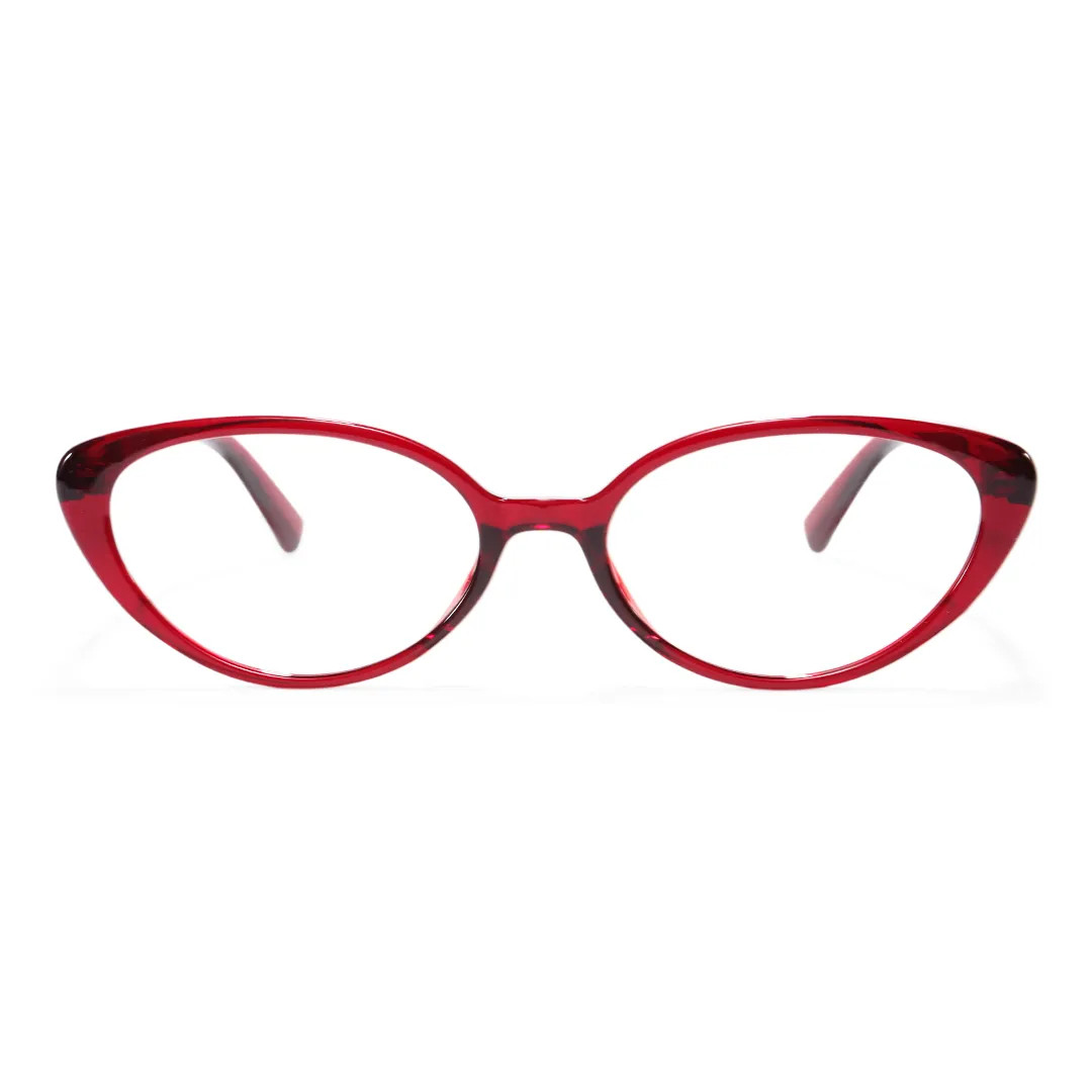 Front view of Petra cat eye tr90 eyeglasses CR0382601 in red