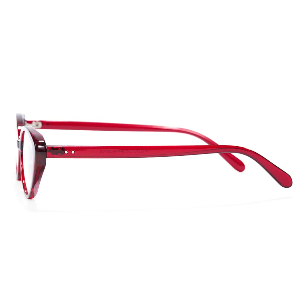 Side view of Petra cat eye tr90 eyeglasses CR0382601 in red