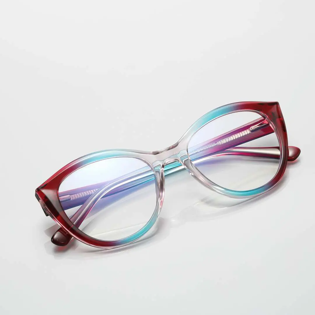 Set view of Beam cat eye tr90 eyeglasses CR0422302 in red