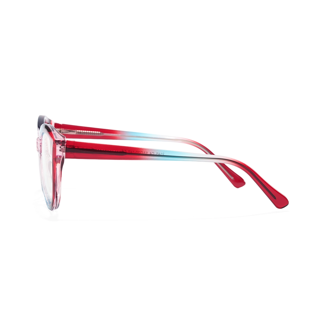Side view of Beam cat eye tr90 eyeglasses CR0422302 in red