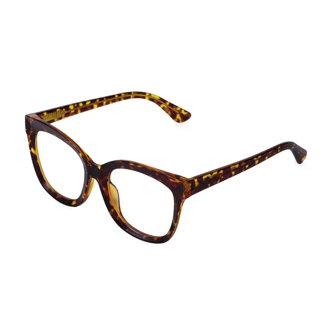 Angle view of Bend cat eye tr90 eyeglasses CR0532505 in tortoise