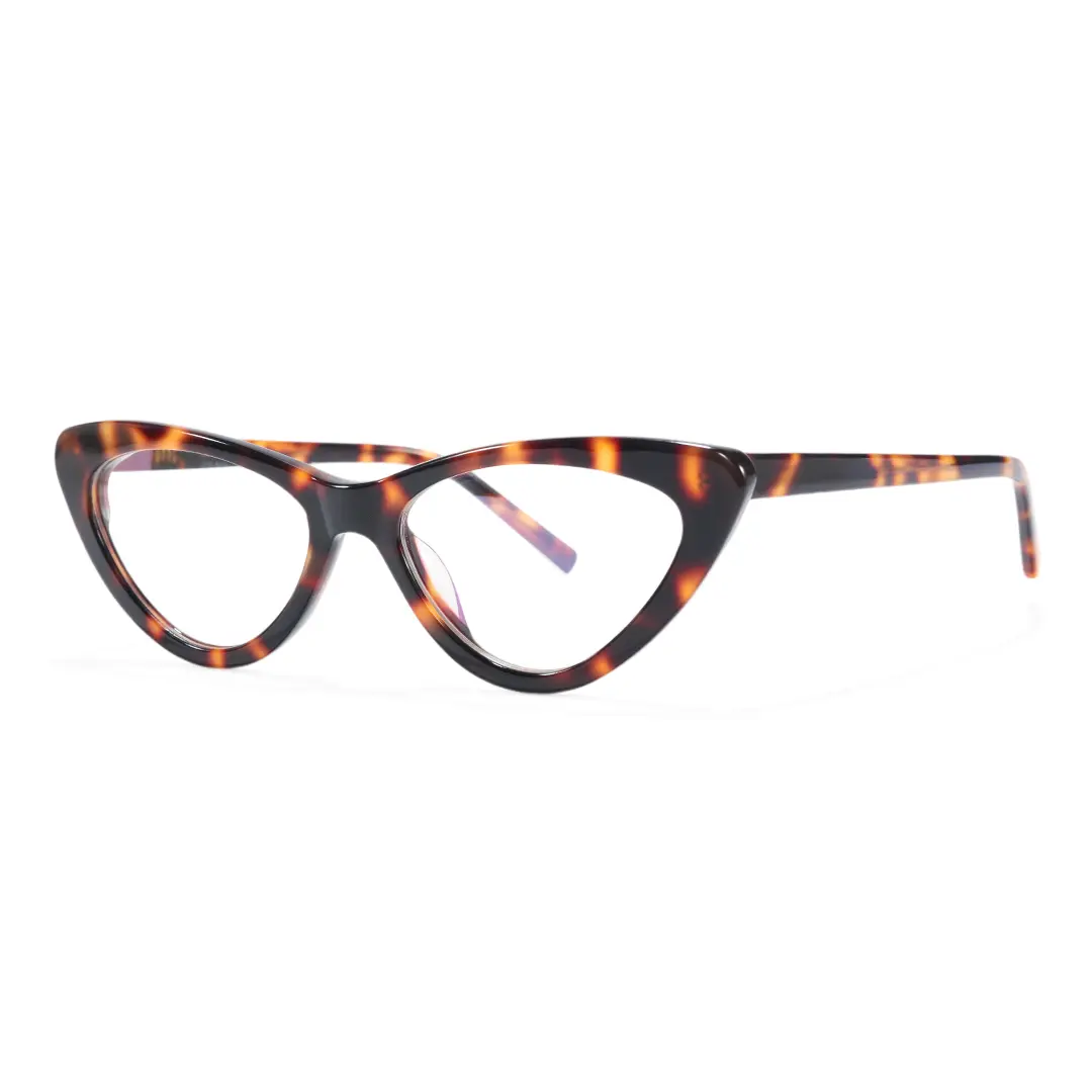 Angle view of Niagara vintage cat eye tr90 eyeglasses CR0642302 in tortoise