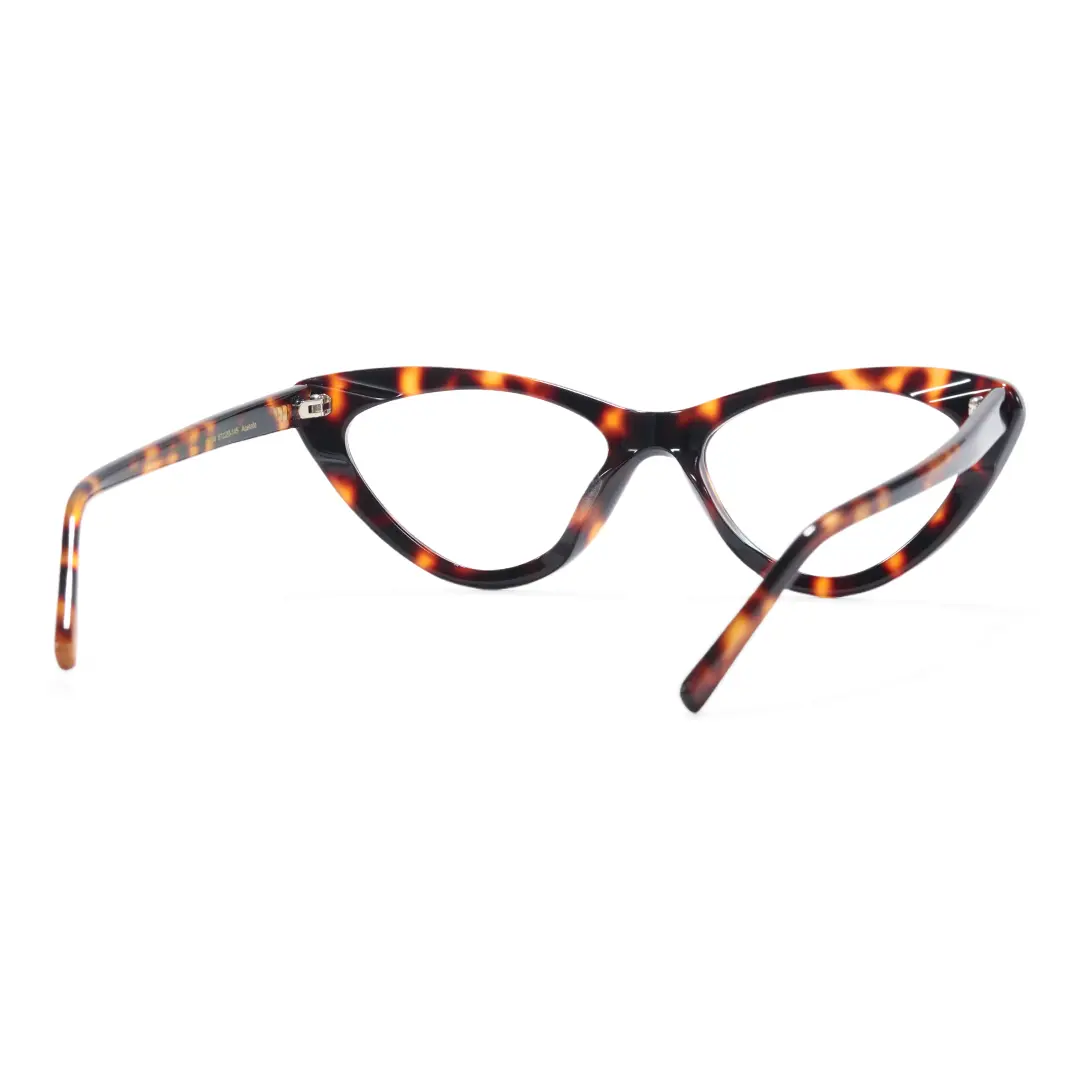 Back view of Niagara vintage cat eye tr90 eyeglasses CR0642302 in tortoise