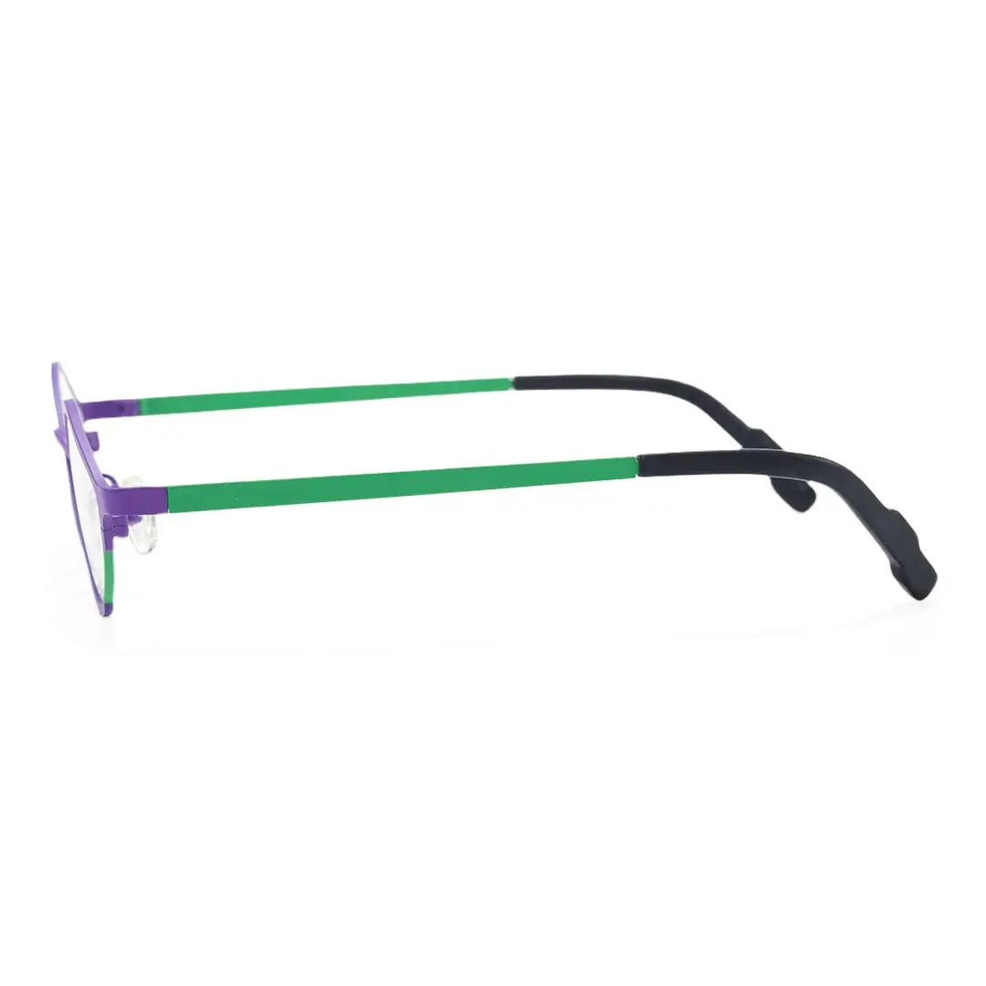 Side view of Kelsey cat eye titanium eyeglasses CT0062407 in purple