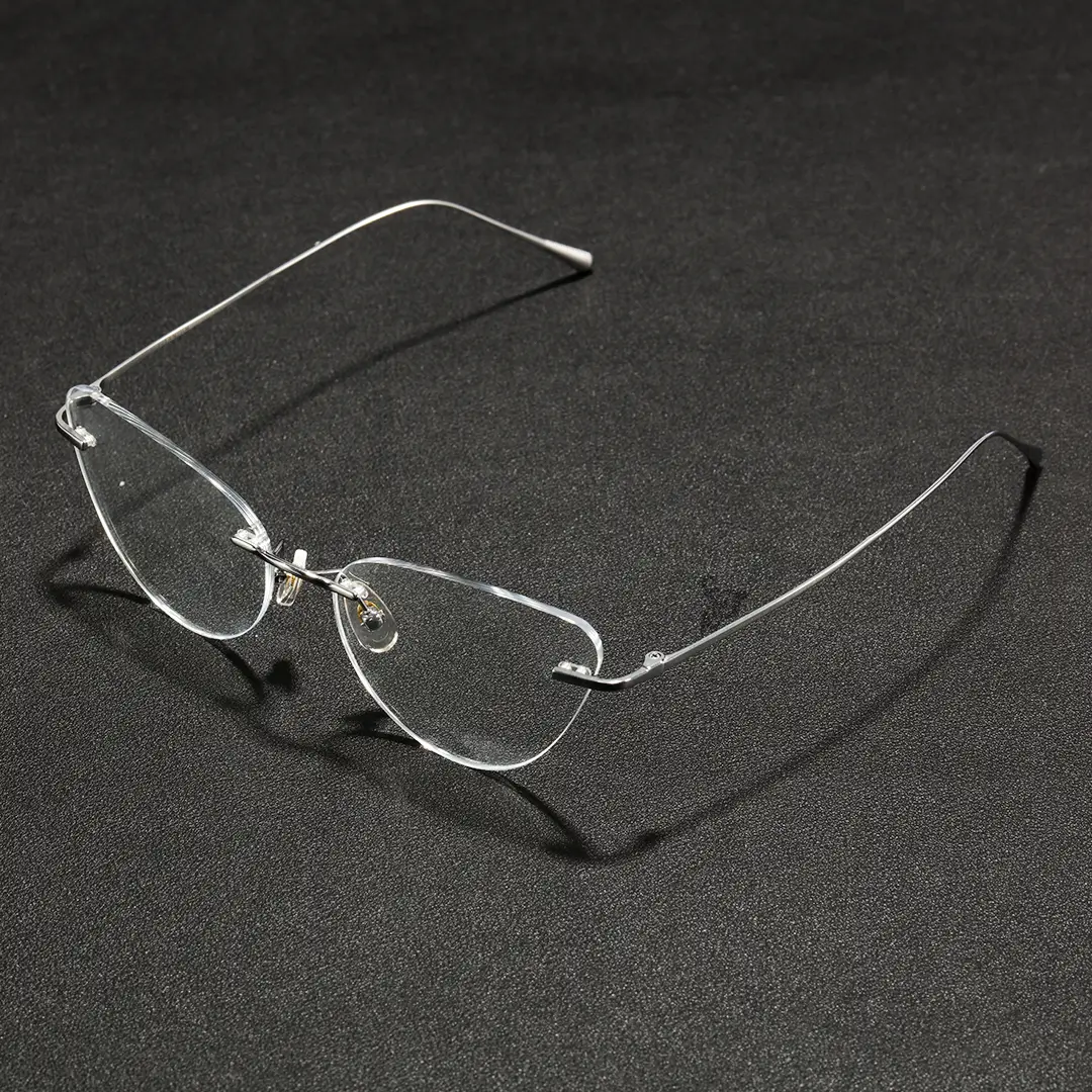Scene view of Thalassa cat eye titanium eyeglasses CT0272604 in silver