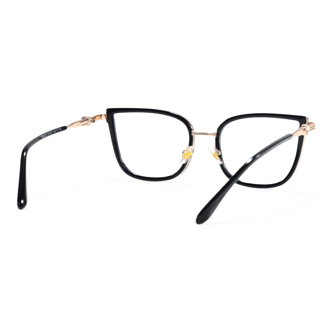 Back view of Zyla cat eye tr90 eyeglasses CX0052604 in black