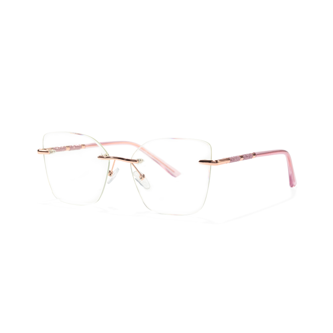 Angle view of Martina cat eye tr90 eyeglasses CX0092507 in pink