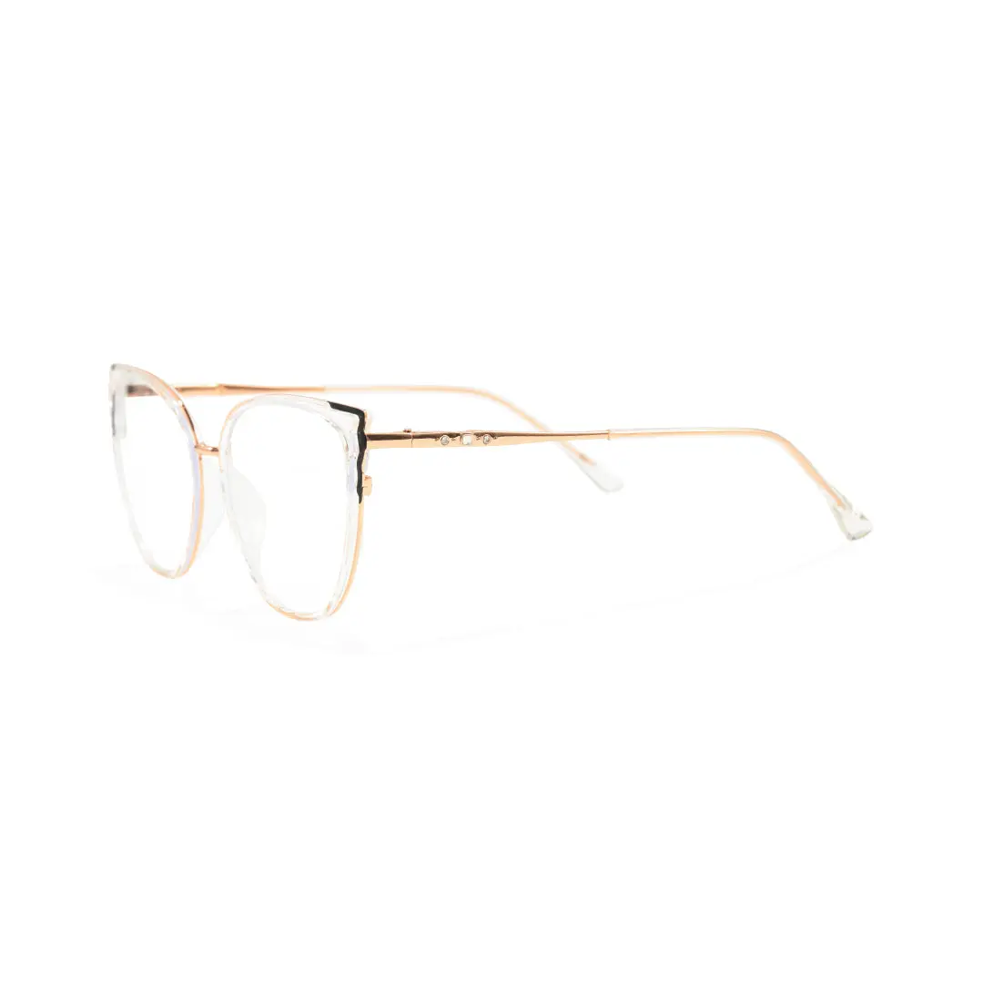 Side view of Enna cat eye tr90 eyeglasses CX0442504 in clear