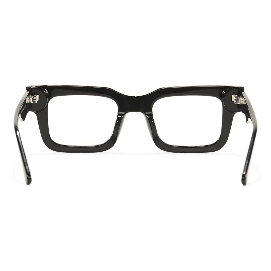 Back view of Tavi rectangle acetate eyeglasses EA0052506 in black
