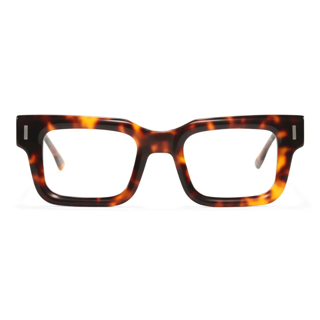 Front view of Tavi rectangle acetate eyeglasses EA0052506 in tortoise