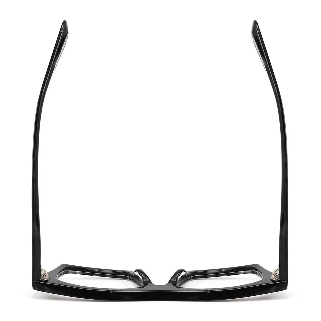 Frame detail of Caius rectangle acetate eyeglasses EA0442508 in black