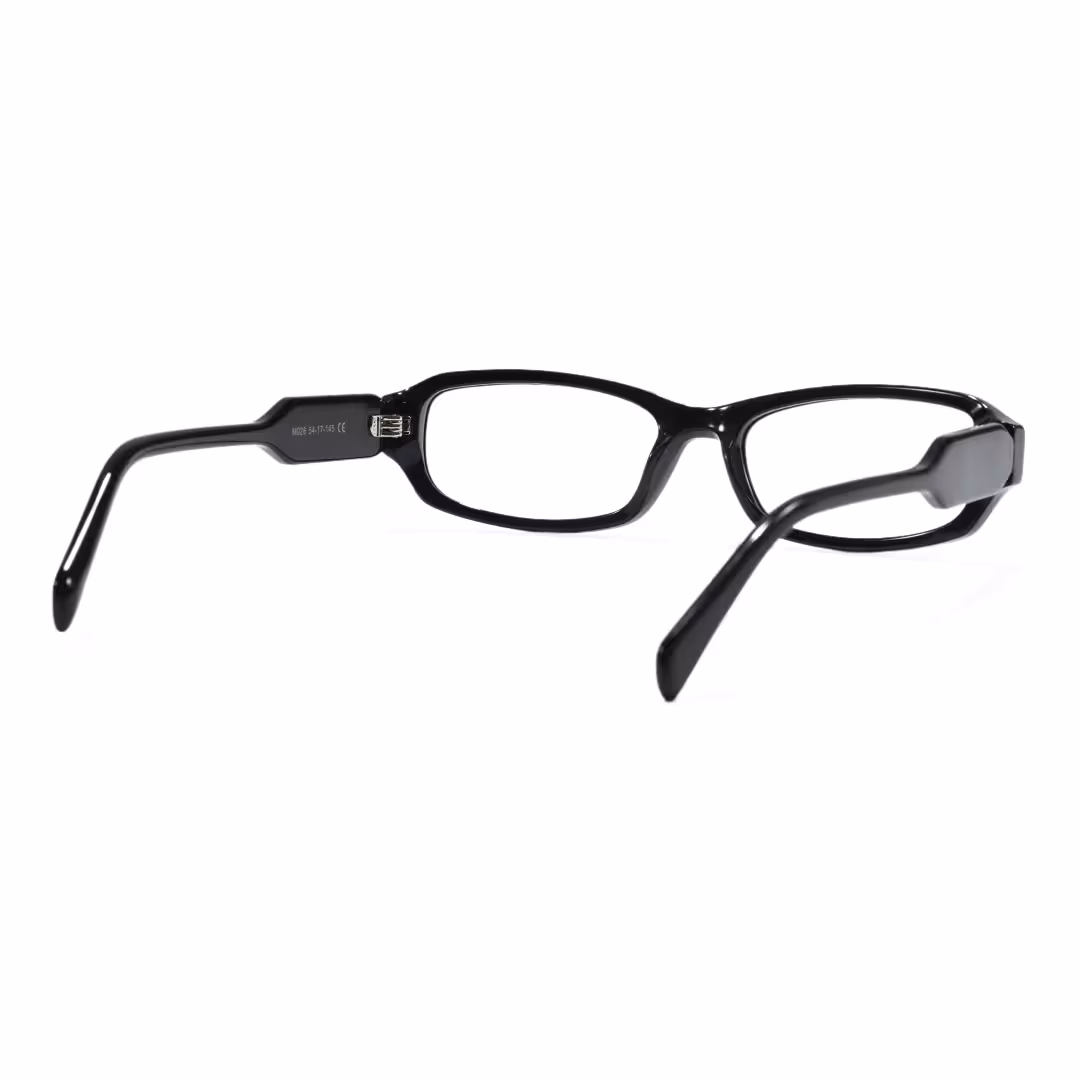 Back view of Xylo office siren rectangle acetate eyeglasses EA0472605 in black