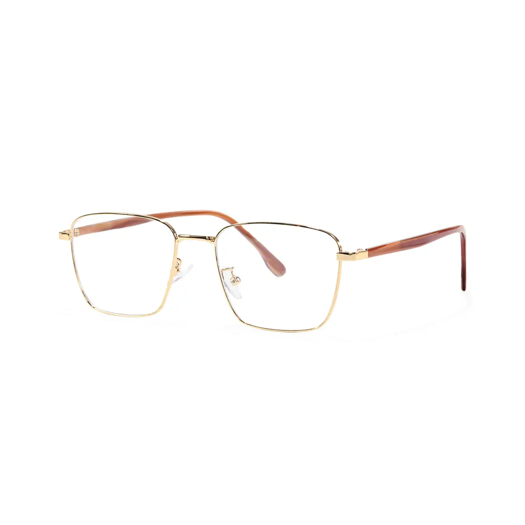 Angle view of Jordan rectangle tr90 eyeglasses EM0242508 in gold