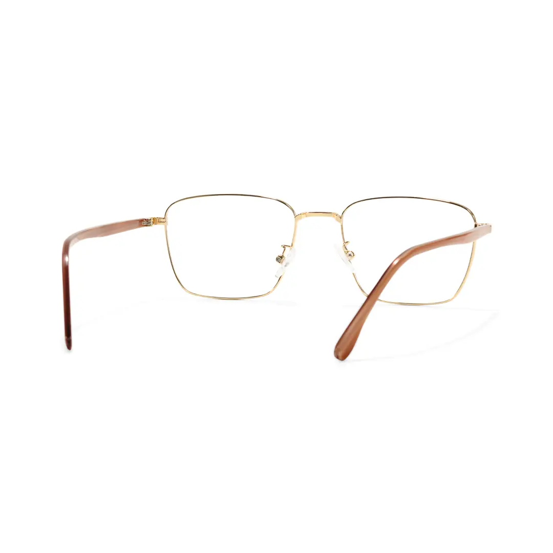 Back view of Jordan rectangle tr90 eyeglasses EM0242508 in gold