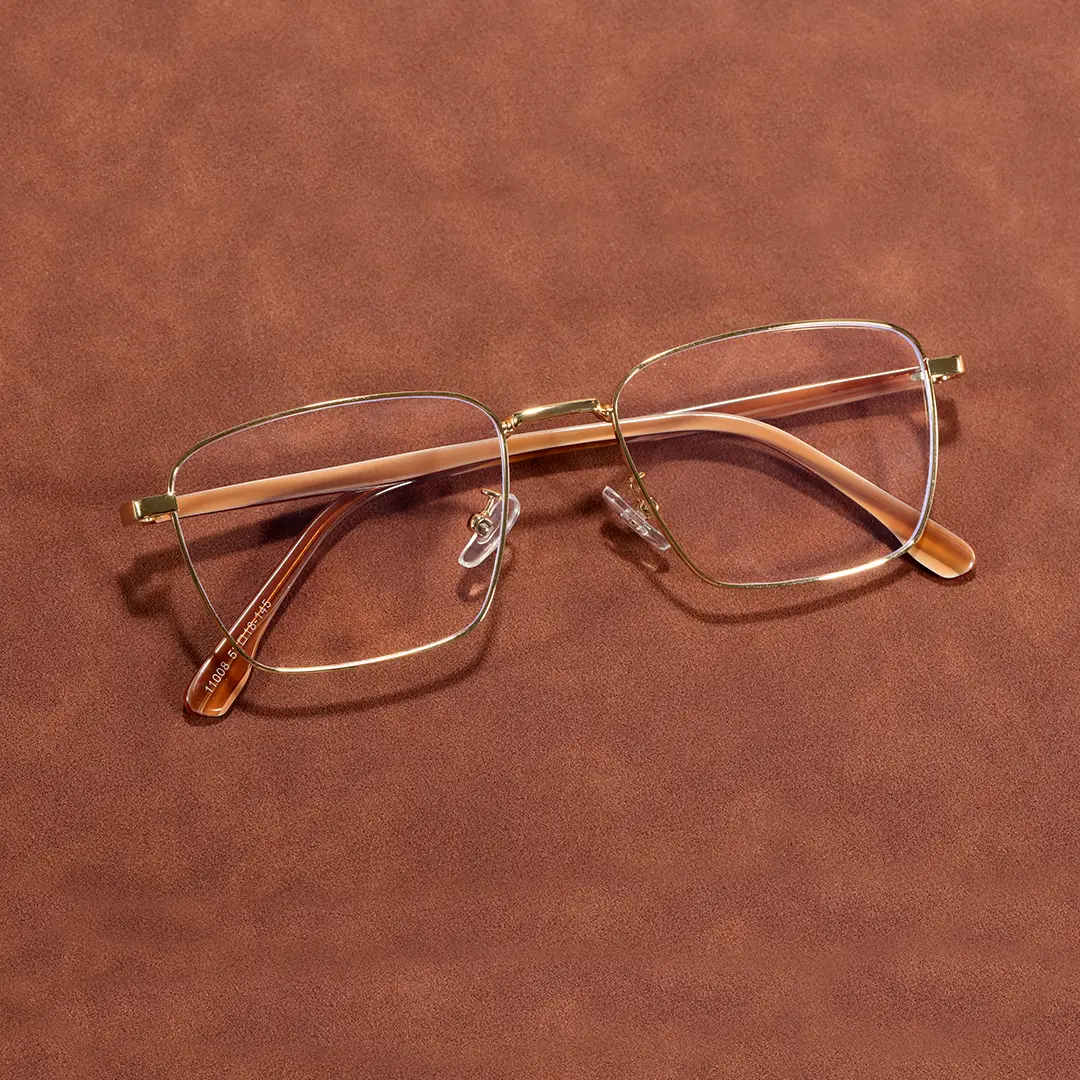 Set view of Jordan rectangle tr90 eyeglasses EM0242508 in gold