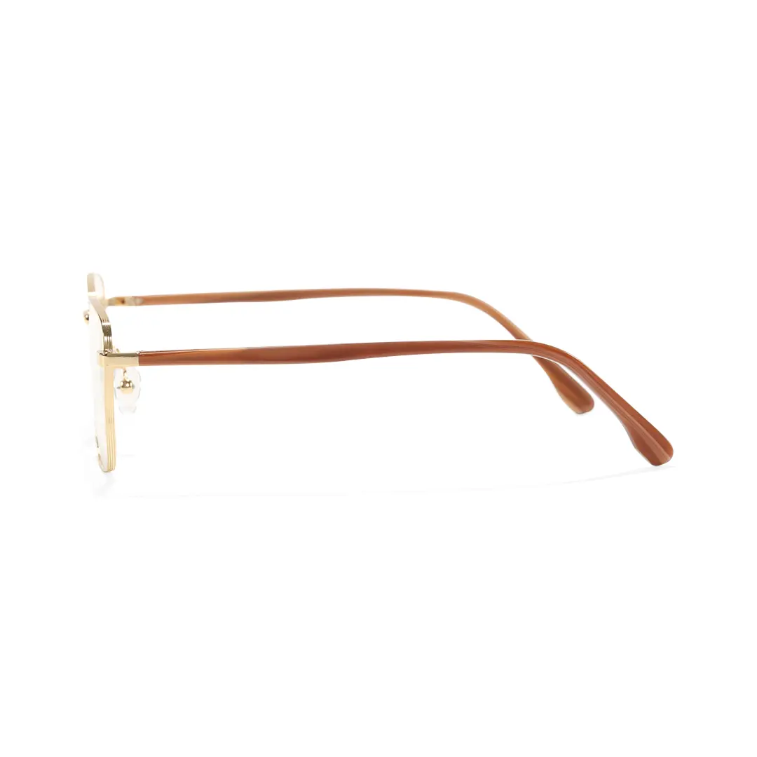 Side view of Jordan rectangle tr90 eyeglasses EM0242508 in gold