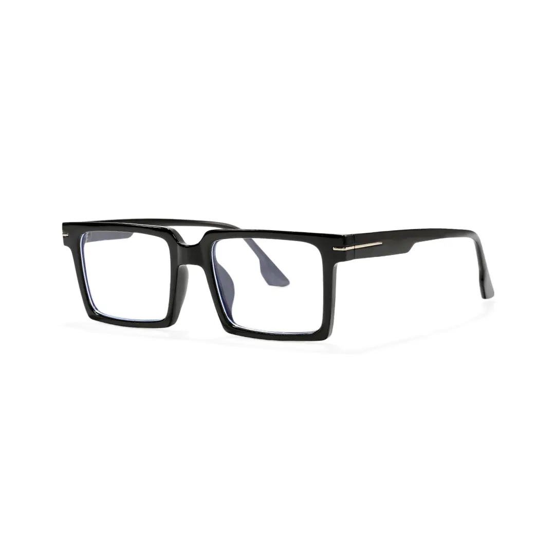 Angle view of Ivan rectangle pc eyeglasses EP0102508 in black
