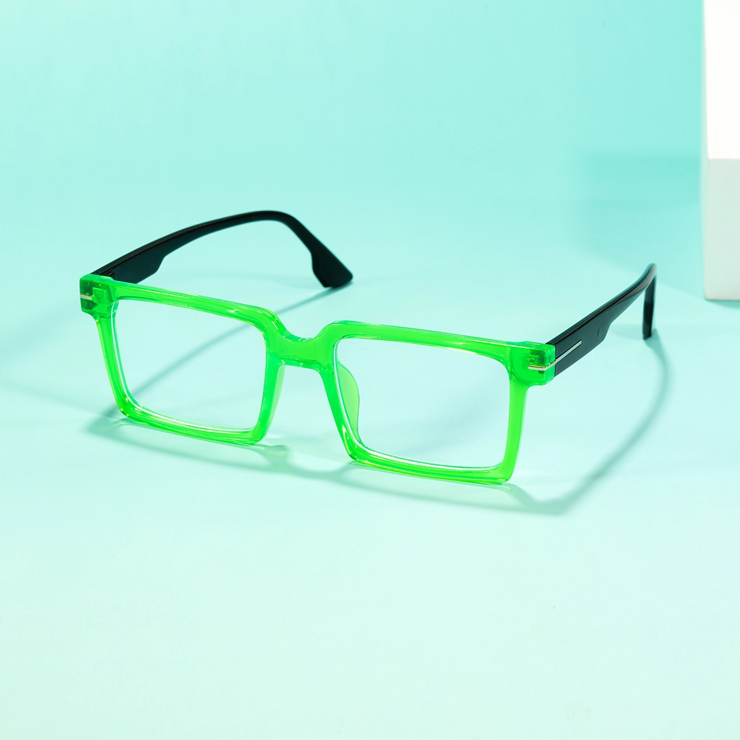 Scene view of Ivan rectangle pc eyeglasses EP0102508 in green