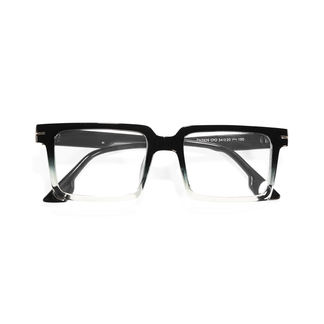 Front folded view of Ivan rectangle pc eyeglasses EP0102508 in two tone