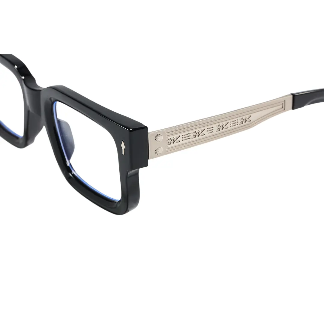 End piece detail of Torin rectangle pc eyeglasses EP0202603 in silver