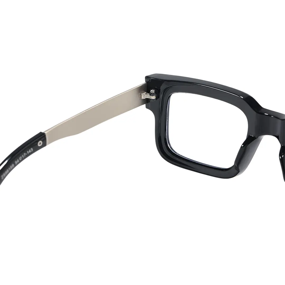 Hinge detail of Torin rectangle pc eyeglasses EP0202603 in silver