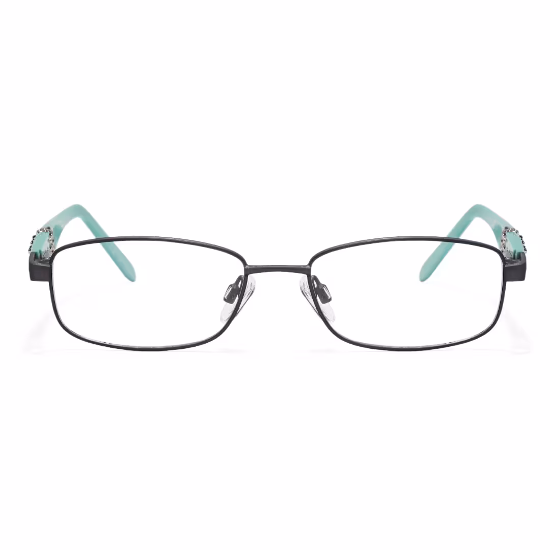 Front view of Marigold rectangle pc eyeglasses EP0222605 in blue