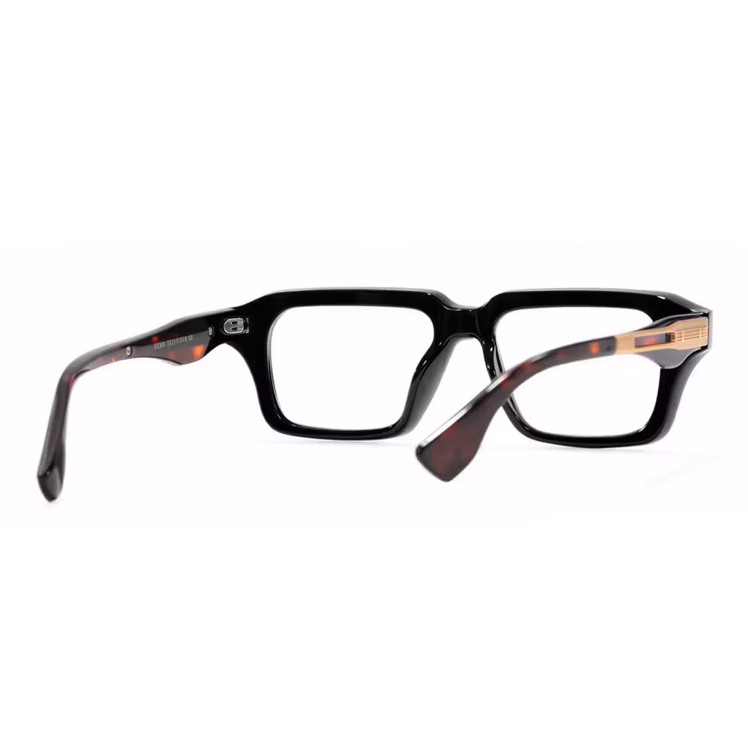 Back view of Julian fashion rectangle pc eyeglasses in black. SPU: EP0282508