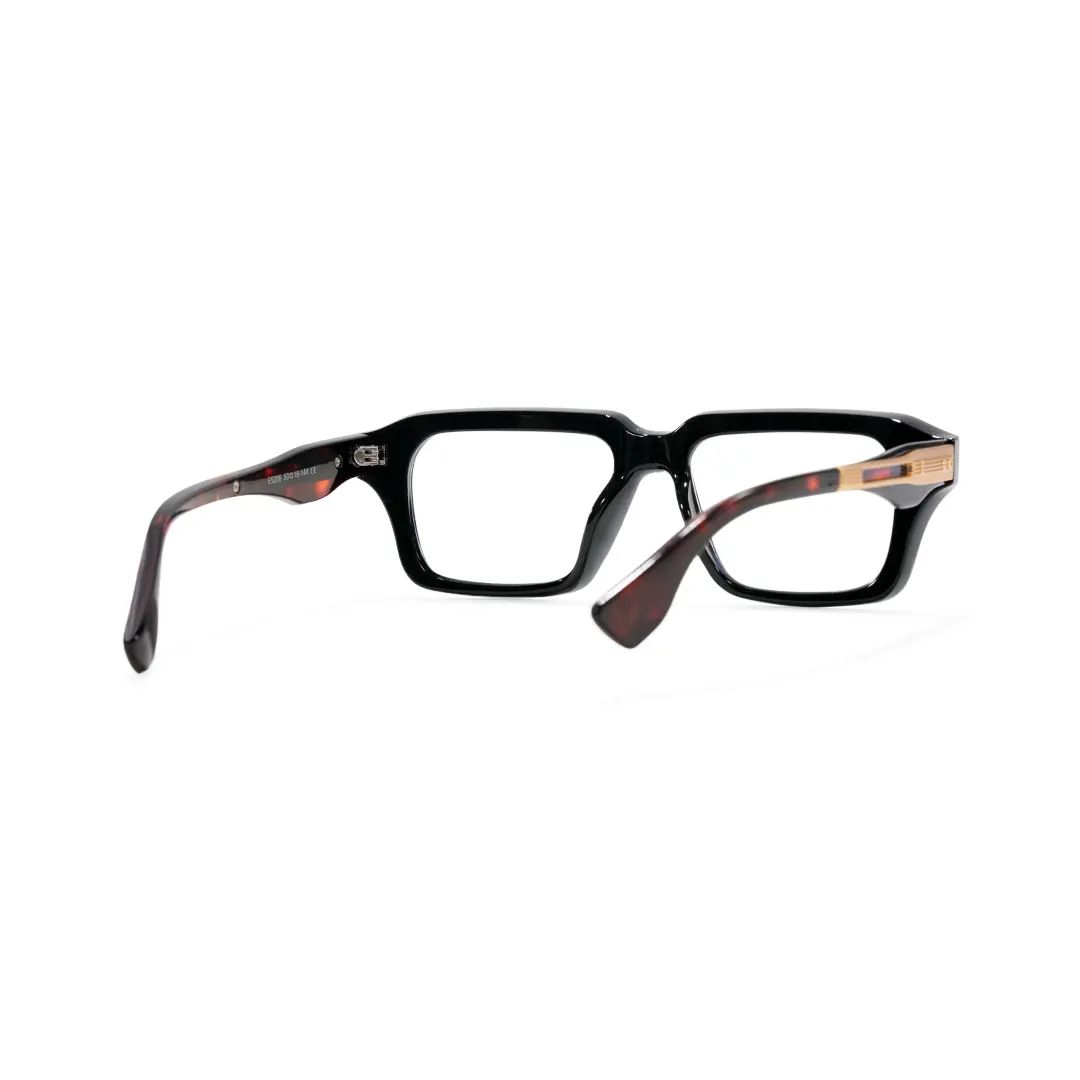 Back view of Julian fashion rectangle pc eyeglasses EP0282508 in black
