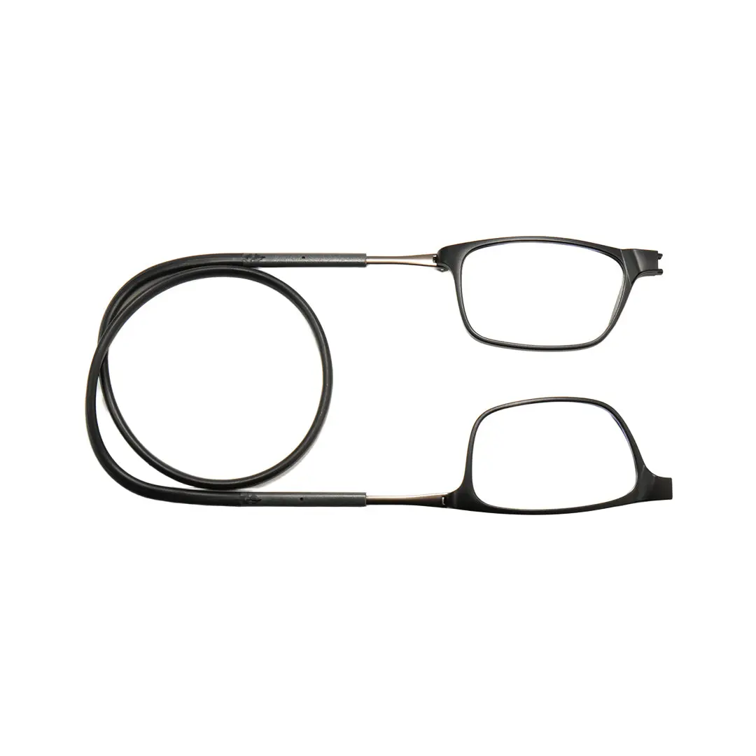 Exploded view of Van rectangle pc magnetic clip-on eyeglasses EP0322505 in black