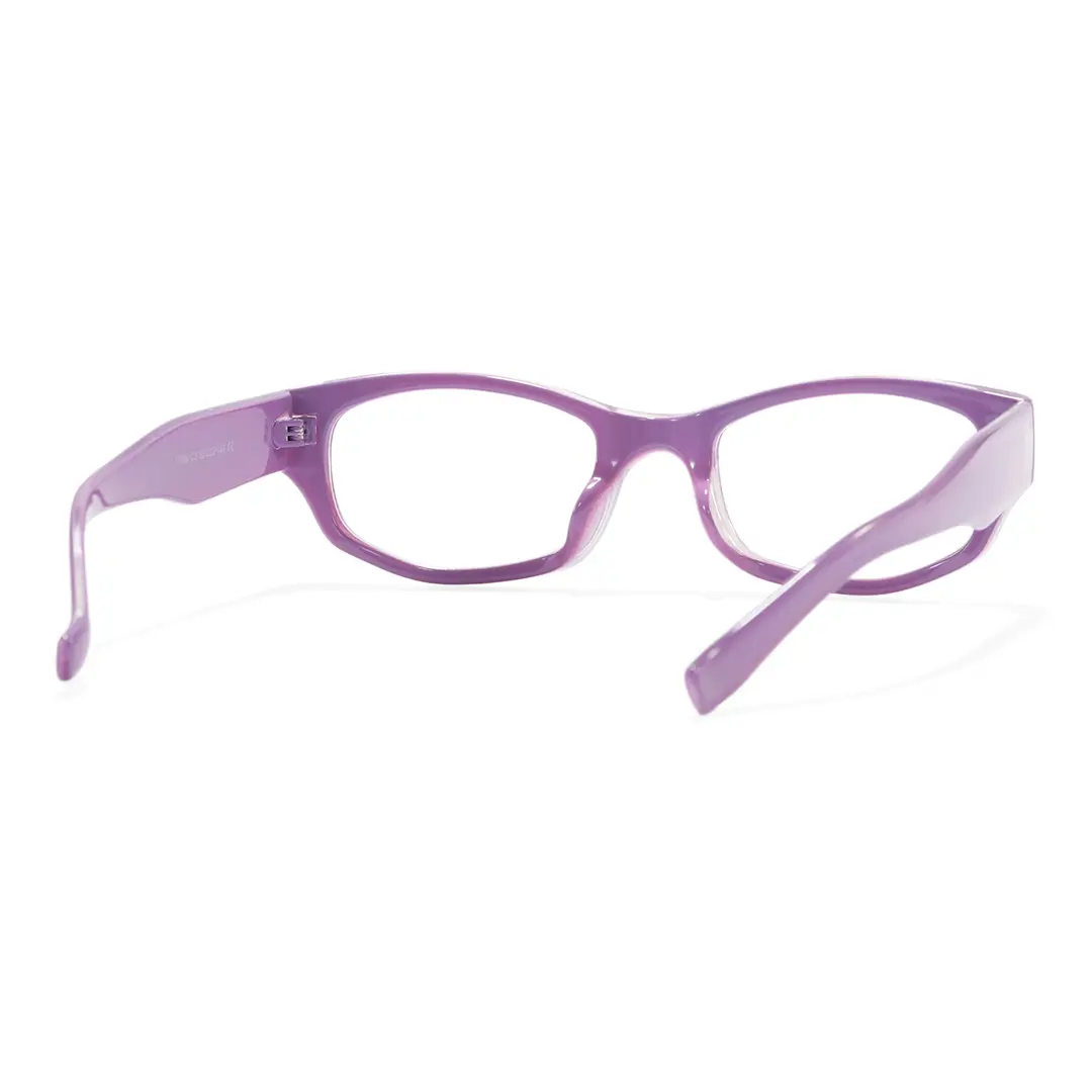 Back view of Novella rectangle pc eyeglasses EP0342604 in purple