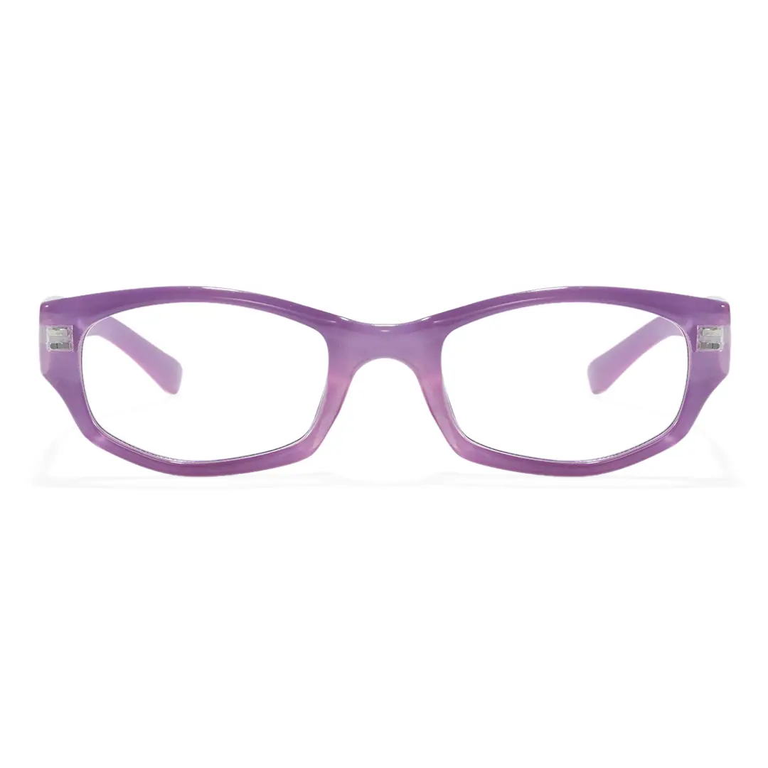 Front view of Novella rectangle pc eyeglasses EP0342604 in purple