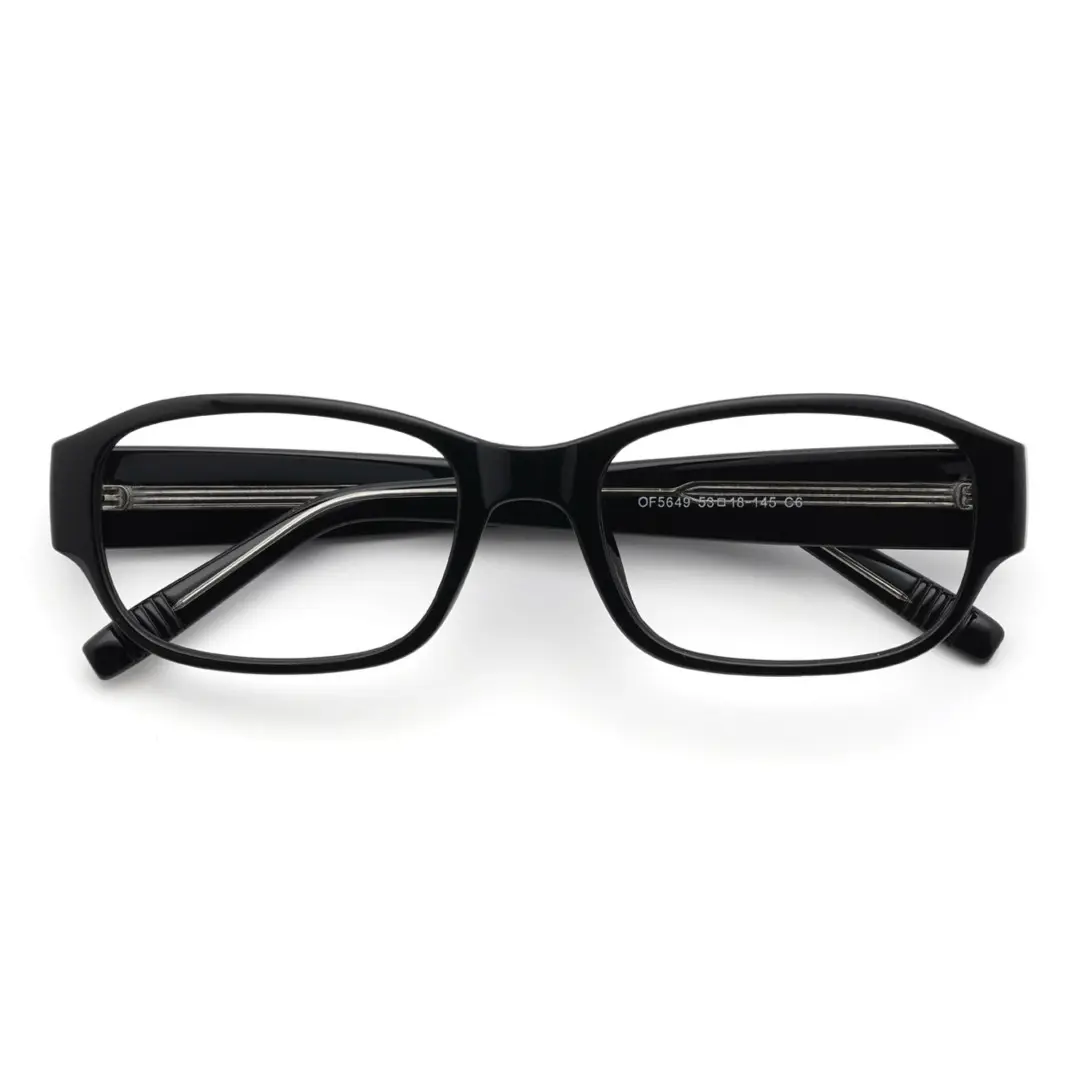 Front folded view of Blaire office siren rectangle pc eyeglasses EP0372512 in black