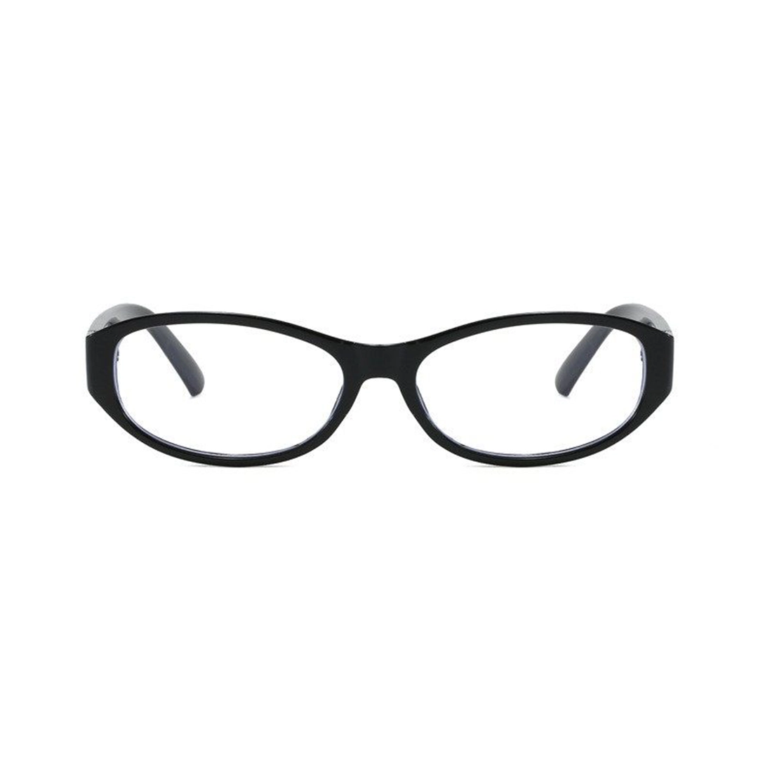 Front view of Roux rectangle pc eyeglasses EP0382512 in black
