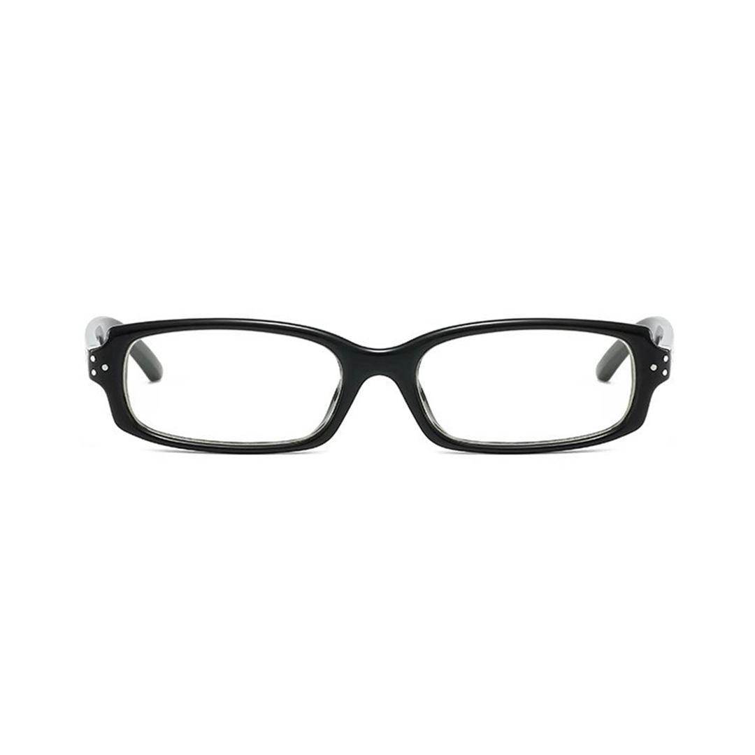 Front view of Mara office siren rectangle pc eyeglasses EP0392512 in black