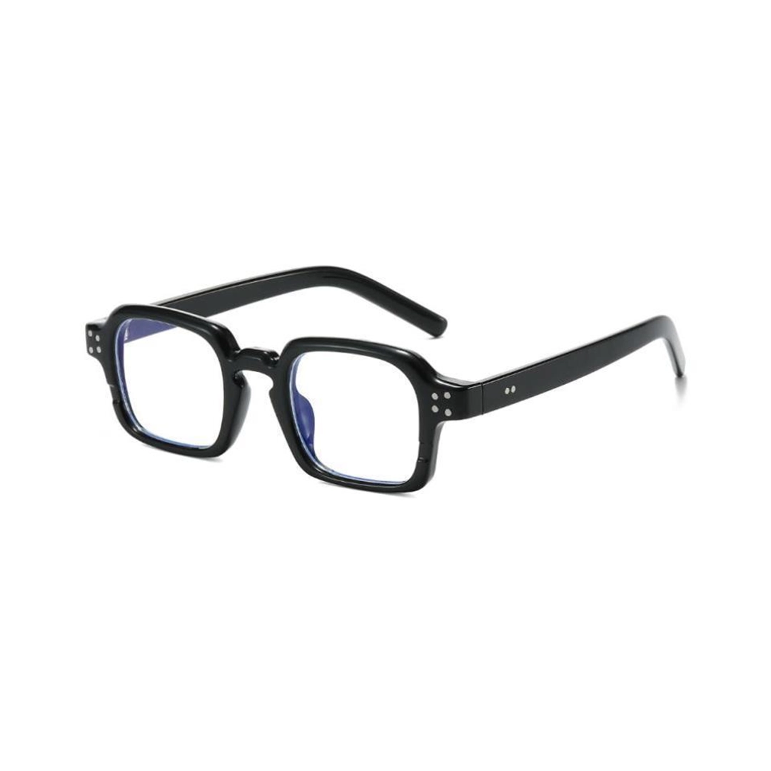 Angle view of Lucan vintage rectangle pc eyeglasses EP0502509 in black
