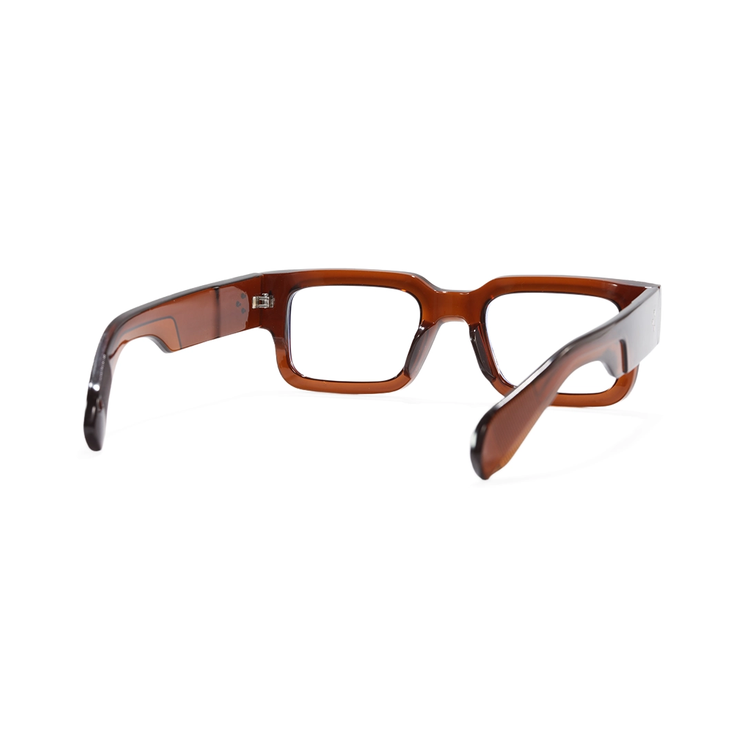 Back view of Miren fashion rectangle pc eyeglasses EP0542509 in brown