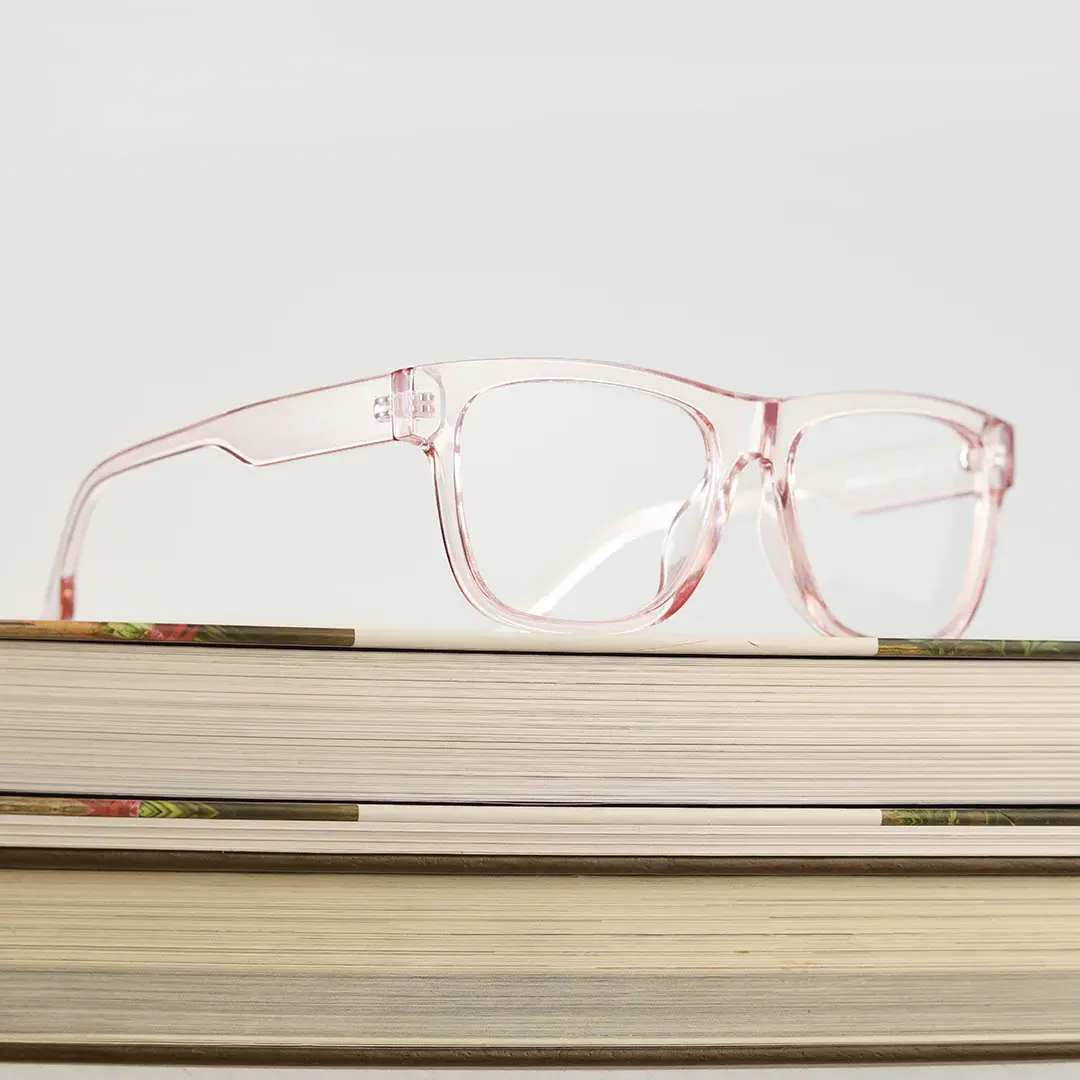 Set view of Amant rectangle pc eyeglasses EP0772209 in pink