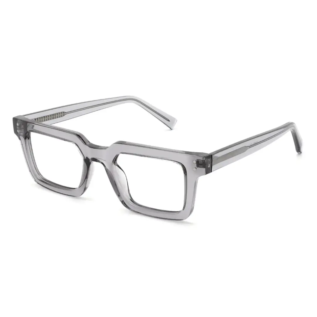 Angle view of Clyde nerd rectangle tr90 eyeglasses ER0022406 in grey
