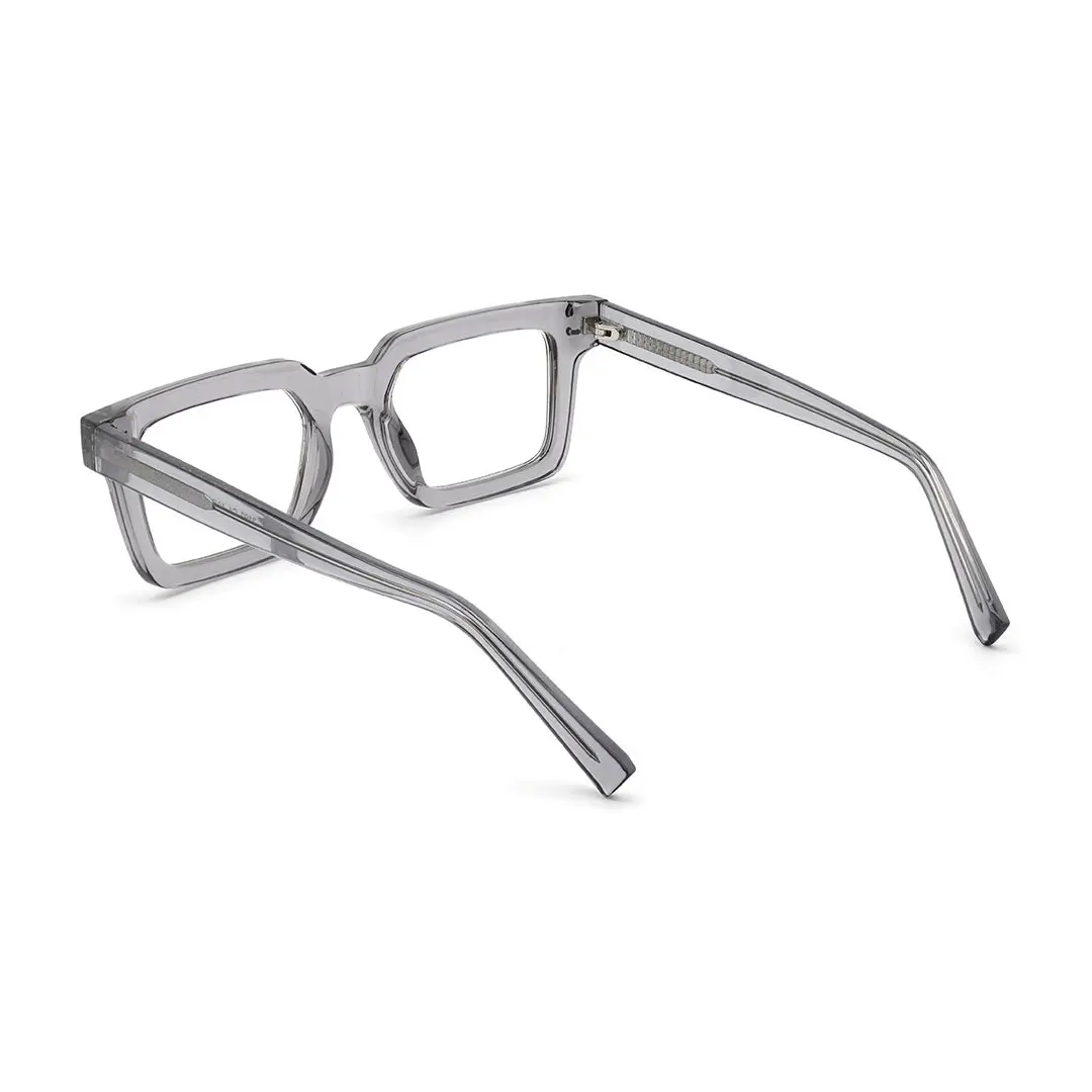 Back view of Clyde nerd rectangle tr90 eyeglasses ER0022406 in grey